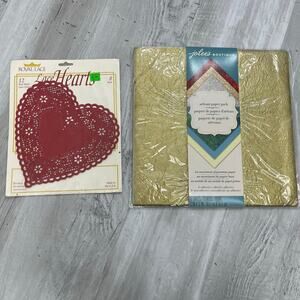 Jolee's Boutique Artisan Paper 12 Pack & Royal Lace 8" Red Heart Lace Doilies